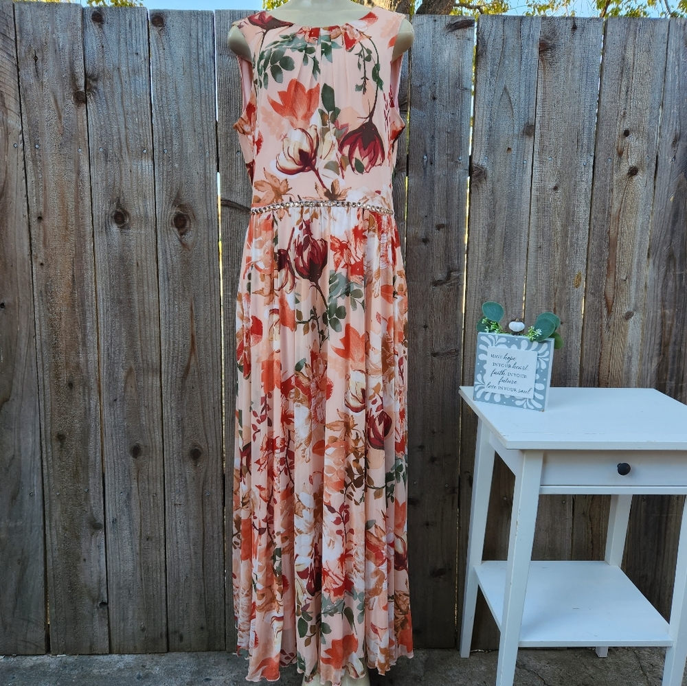 Enfocus Studio Floral Print Maxi Dress Size 14 - Picture 2 of 8